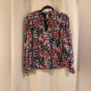 Floral Black and Red Luna  Women's Top